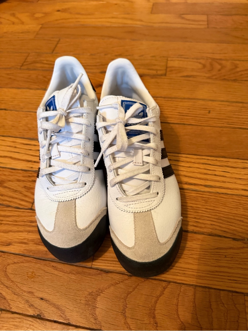 White and Black Addidas Samoa